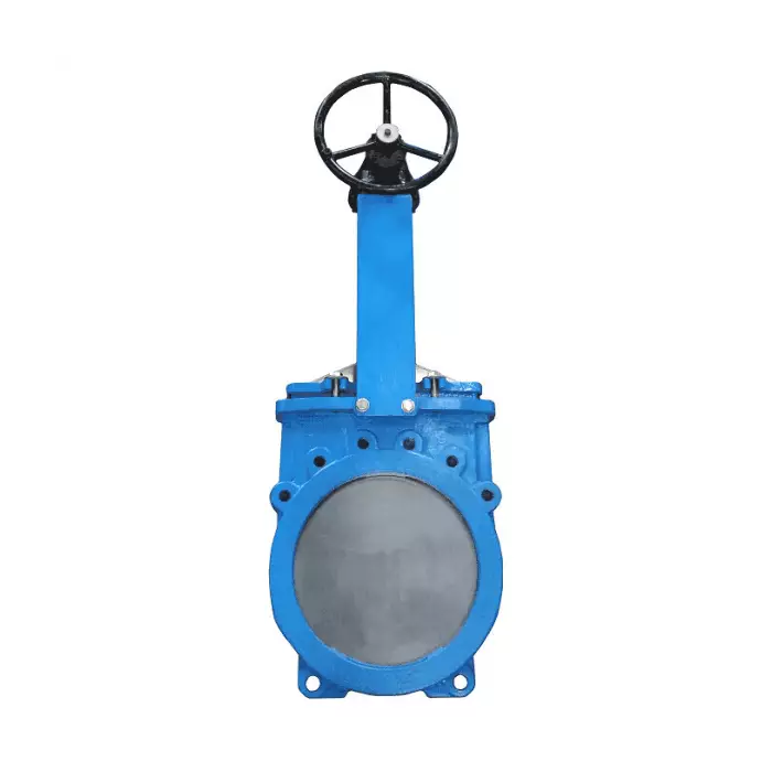 Задвижка шиберная двусторонняя чугун Ду 600 Ру5 межфл с редуктором под ...