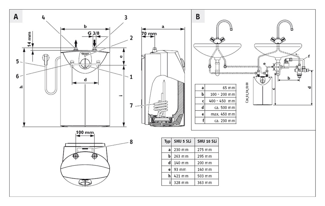 Схема проточного водонагревателя. Накопительный электрический водонагреватель Stiebel Eltron Shu 10 SLI. Напорный водонагреватель схема подключения. Водонагреватель gbfu100simbb6. Stiebel Eltron водонагреватель проточный схема подключения воды.