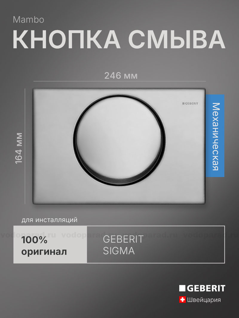 Кнопка смыва Geberit Mambo 115.751.00.1 хром