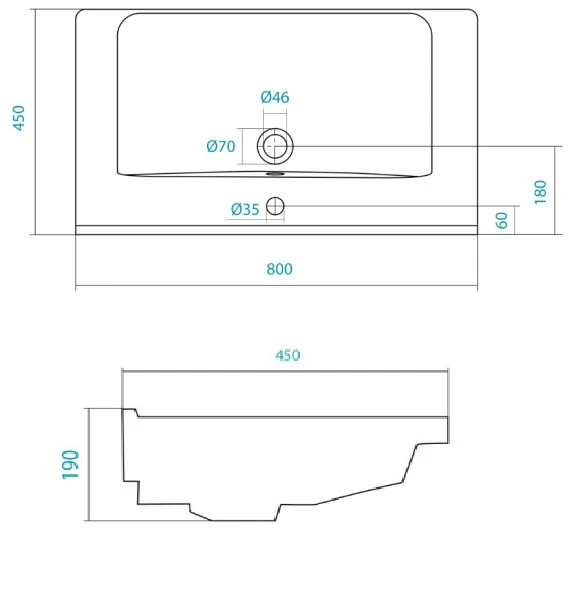 Раковина Santek Миранда 80 1.WH30.2.251 купить в Москве