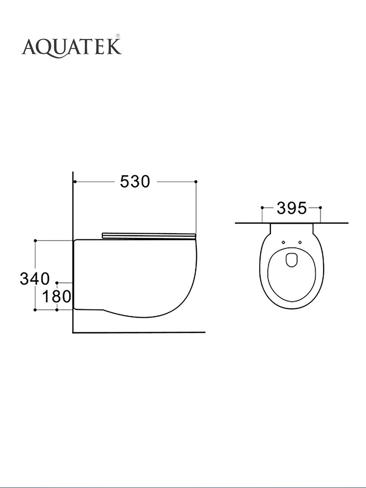УнитазподвеснойссиденьеммикролифтAquatekАльтаирAQ1980-00безободковый