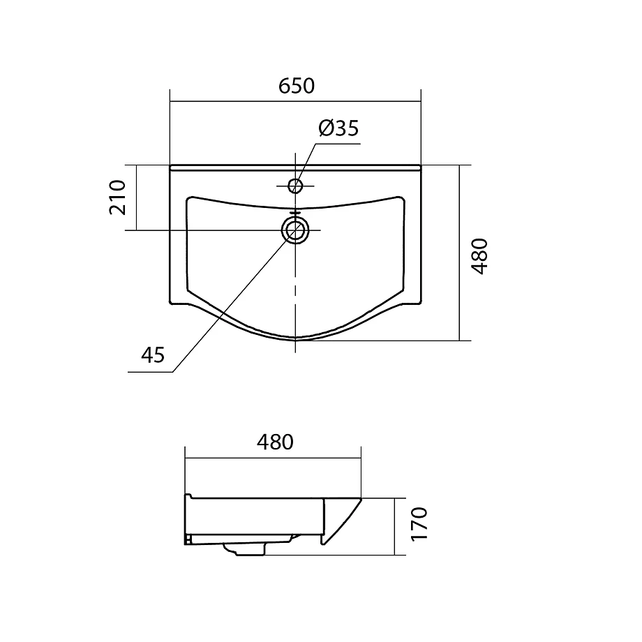 РаковинамебельнаяAquatonБеверли651WH302501белая