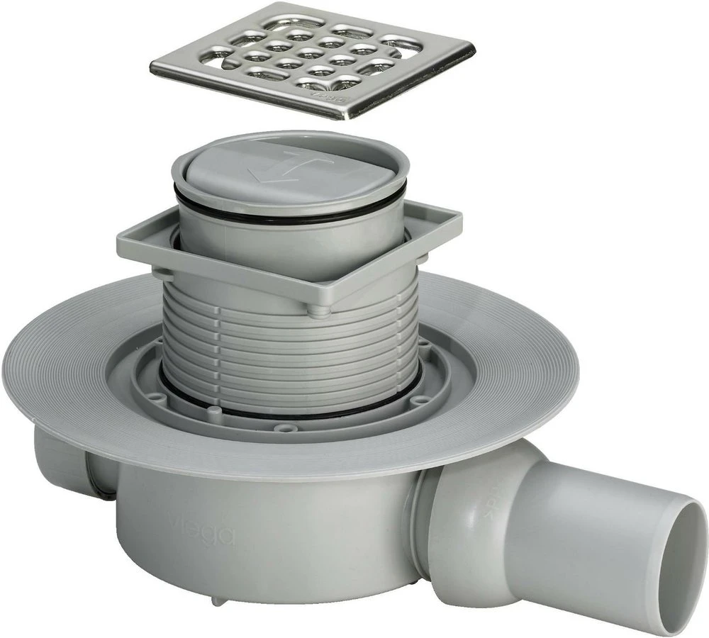 Трап для душа Viega Advantix с сухим затвором 100х100 583217