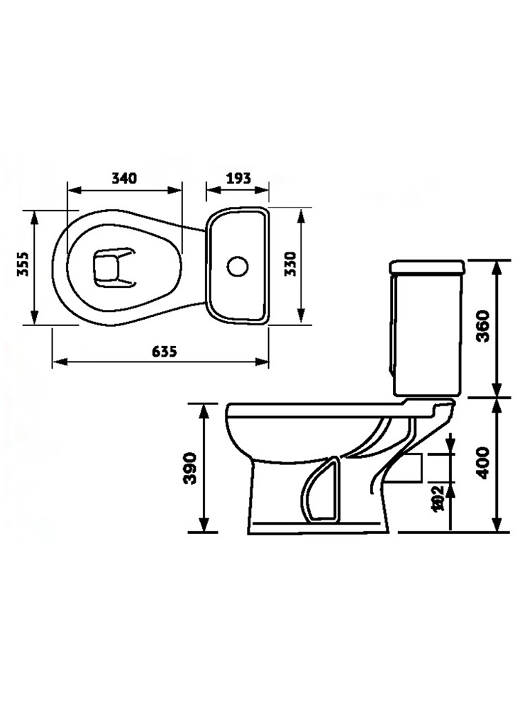 Унитаз-компактнапольныйсбачкомисиденьемОскольскаякерамикаДораСтандарт47301110702