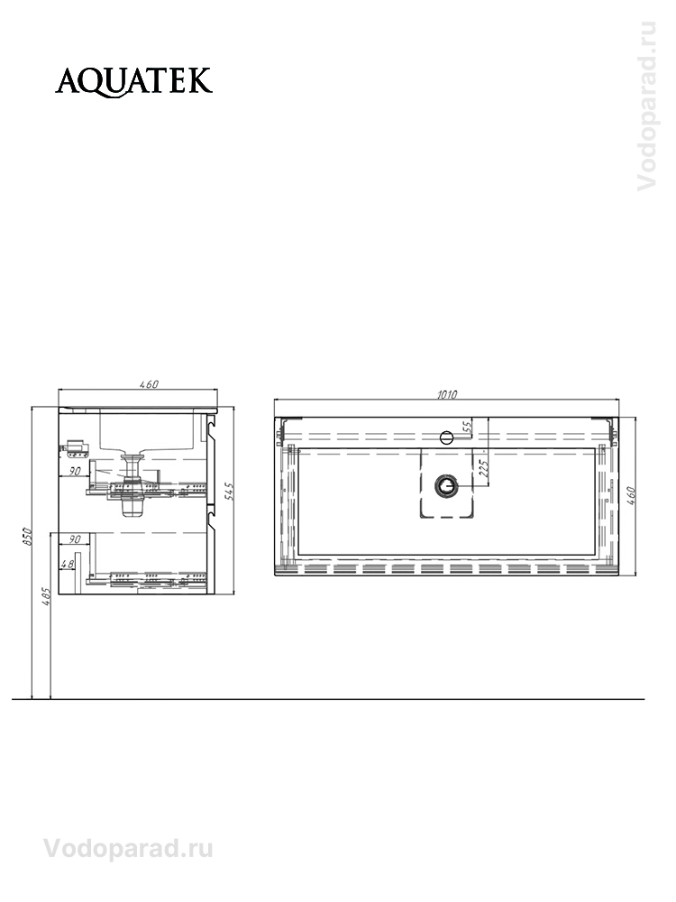 РаковинамебельнаяAquatek101AQ4100-00